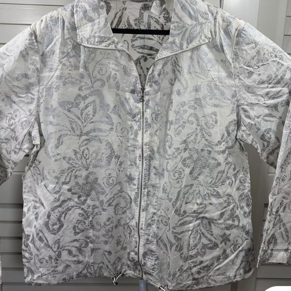 Chico's Lightweight Cotton Zip Jacket - Picture 10 of 10